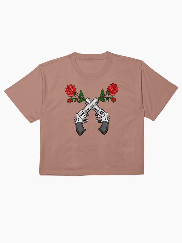 Guns N' Roses 2 crossed guns and roses Boxy T-Shirt