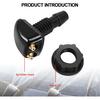 2 PCS Front Windshield Washer Nozzle, Double-hole Straight Column Water Spray Nozzle, Car Wiper Washer Nozzle, Fit for Most Vehicles (Black)