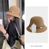 Hollow linen bucket hat women's fashion versatile basin hat summer sun protection visor hat