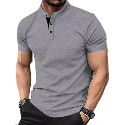 Summer Polo Shirt Men's Sports Elastic Short-sleeved Shirt Skin-friendly Breathable T-shirt