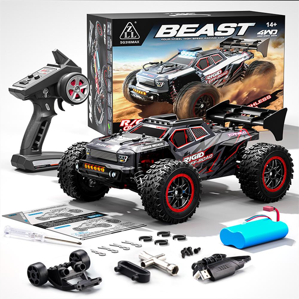 SG316 MAX 1:16 4WD Ferngesteuerter Kletterwagen Bürstenlos Offroad RC Auto mit LED-Licht
