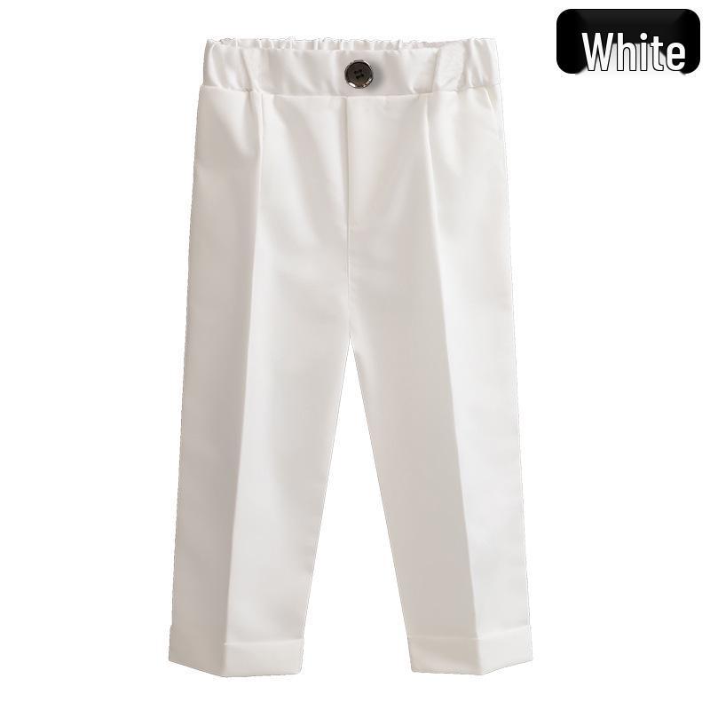 Pantaloni de costum uni pentru copii - Pantaloni lungi casual pentru băieți pentru uniforma de școală primară, costum de spectacol de primăvară/toamnă