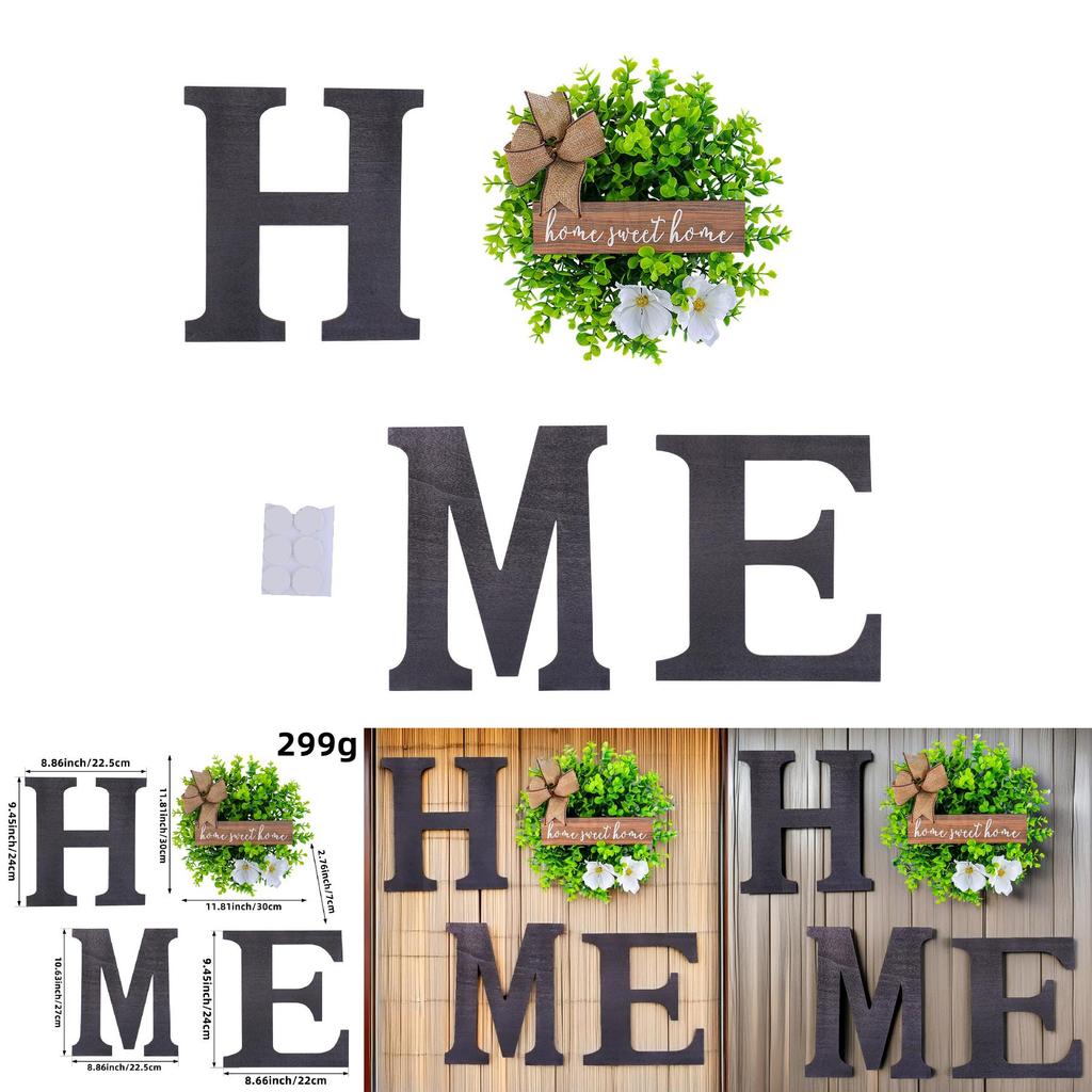 Home Letter Wall Plaque Made Of Plastic And Fabric For Indoor And Outdoor Space Decor