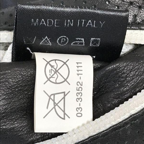 Italian L(!)W BRAND Leather Jacket Men M Black Rider Zip Jumper cBH552(USED)