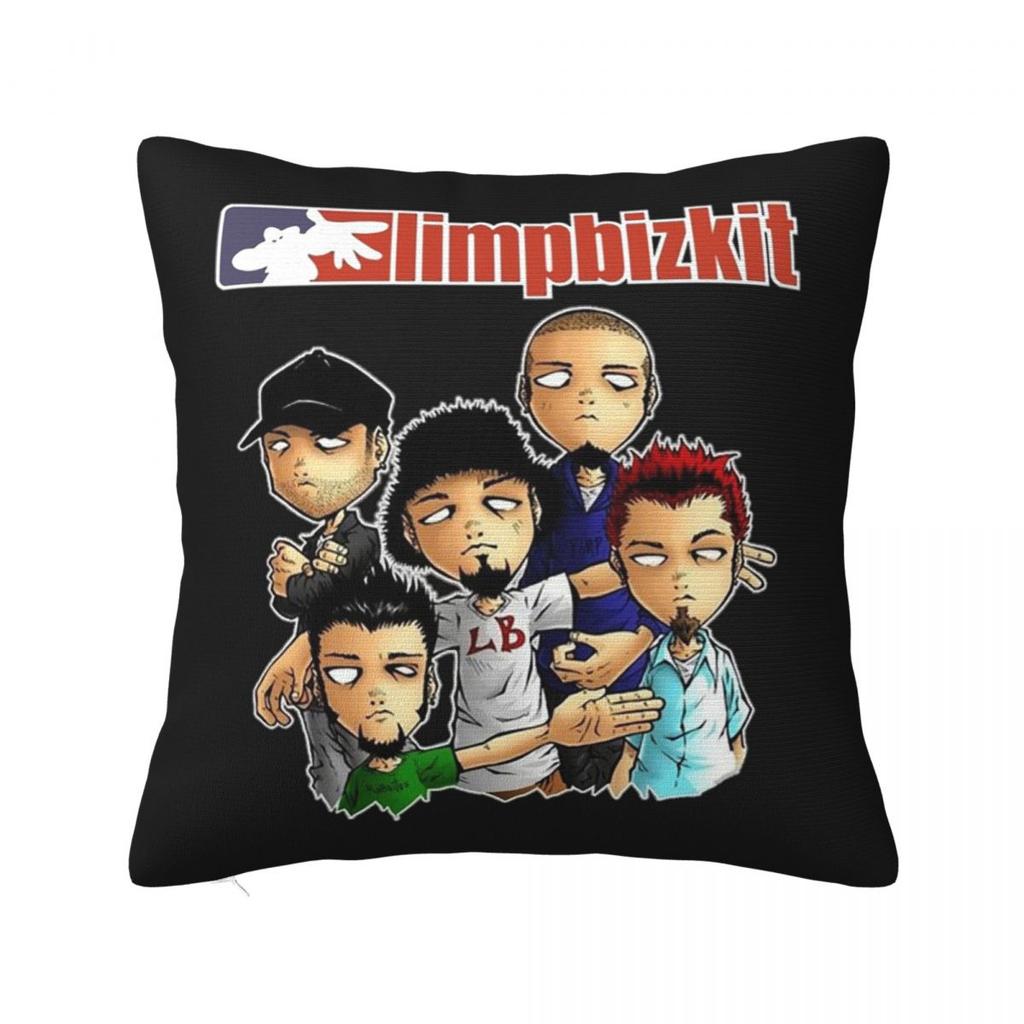 Limp Bizkit Amerikaanse Rap Rock Vierkant Kussensloop Kussenhoes Kussensloop Sierkussenhoes voor Thuis Bank Woonkamer