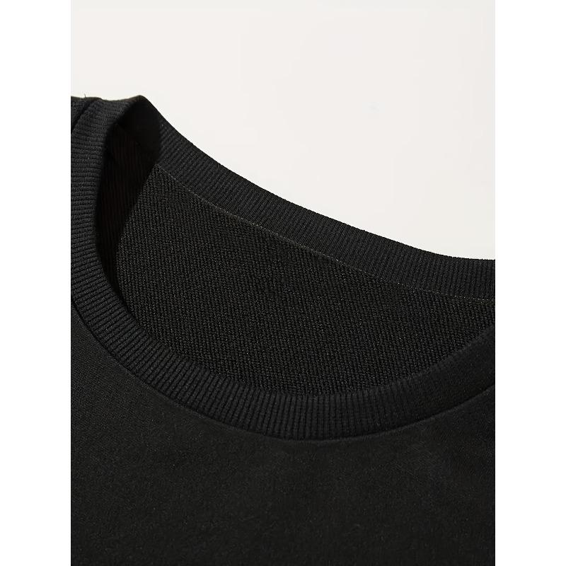 Playing Card Elements, Men's Fashionable Trendy Crewneck Sweatshirt, Fun Print, Suitable for Spring, Autumn, and Winter
