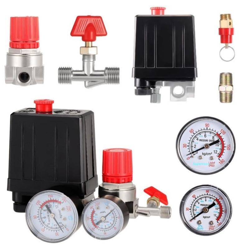 Air Compressor Valve Air Compressor Pressure Switch Small Air Compressor Pressure Switch Control Valve Regulator With Gauges