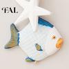 Eco Friendly Seaside Wall Accent Mediterranean Nautical Hanging Decor, Handcrafted Wooden Ocean Style Ornaments, Decorative Pendants with Coastal