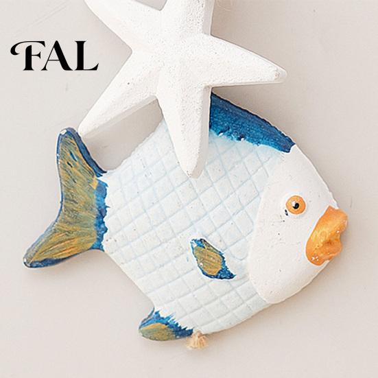 Eco Friendly Seaside Wall Accent Mediterranean Nautical Hanging Decor, Handcrafted Wooden Ocean Style Ornaments, Decorative Pendants with Coastal