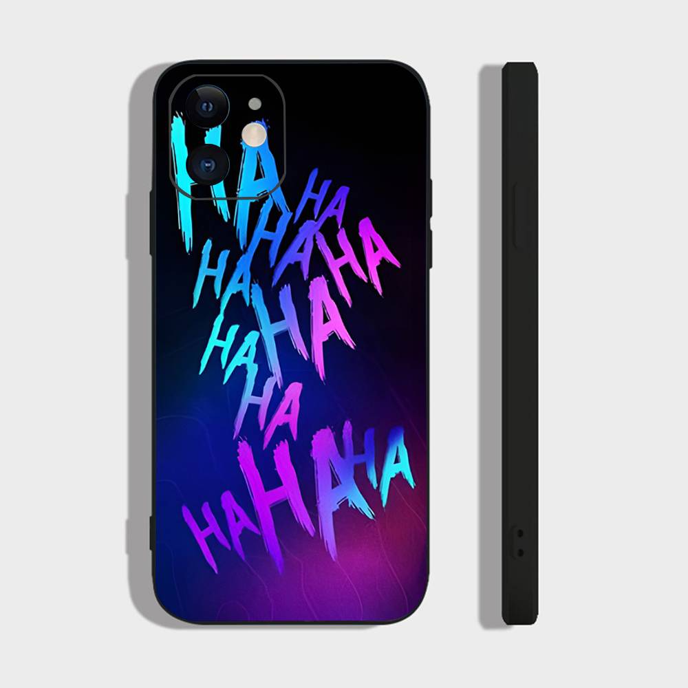 

Hahaha Script Phone Case For IPhone 17 Air 16 15 14 13 Pro Max 11 12 Black Silicone Cover IPHONE 13MINI