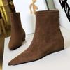 Fashion Sexy Pointed Toe Women High Heels Shoes Fashion Wedges Ankle Boots 2025 Trend New Party Dress Elegant Hot Sale Zapatos De Mujer