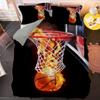 Sports Balls Duvet Cover 3D Basketball In A Hole Bedding Set Twin For Boys Teens Room Microfiber Cool Basketball Comforter Cover