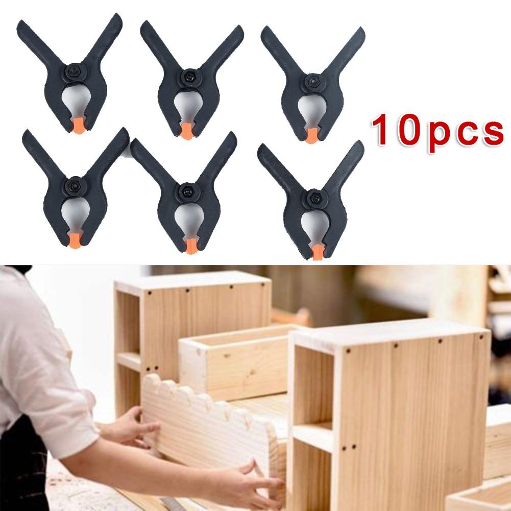 Useful New 10*Small Plastic 2 Spring Loaded Clamps Clips Craft DIY Woodwork 2020