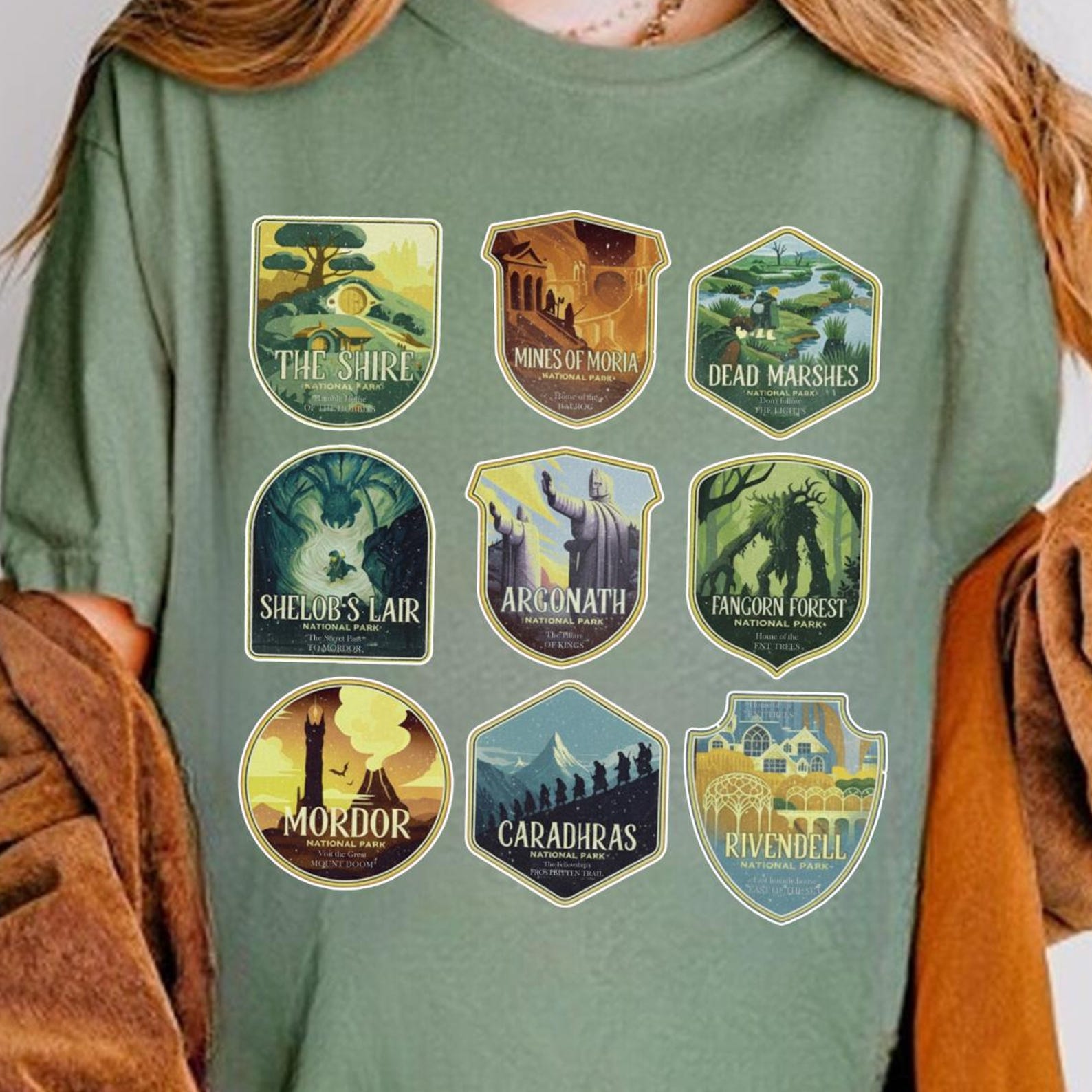 Fantasy National Park Shirt, Fangorn Forest Shirt, Middle Earth LOTR TShirt, Mystical Landscapes Shirt, Tabletop RPG & Nature Enthusiasts L