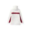 FILA Ruffled Color Block Loose Knit Hoodie Women hoodies White F11W046201F-IV