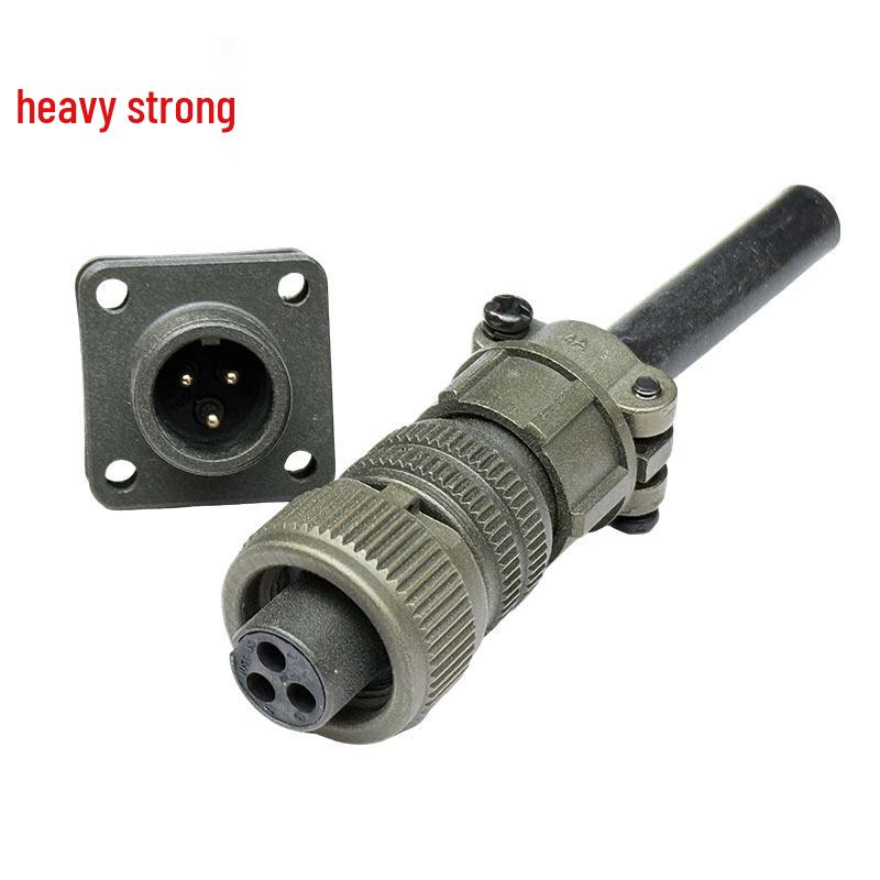 Heavy Duty 3-Pin Male/Female Connector Plug Socket US Standard MS3106A10SL-3S+MS3102A10SL-3P