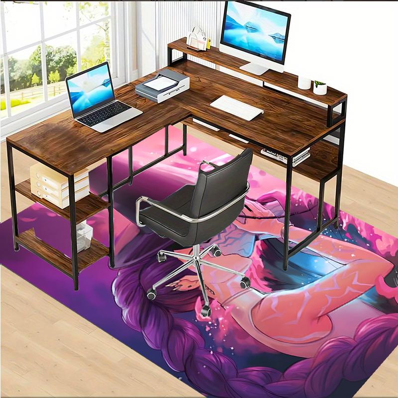 KPOP Hunter Polyester Carpet, Soft Indoor Mat for Office Chair, Living Room, Computer Desk - Decorative Home Office Rug Design