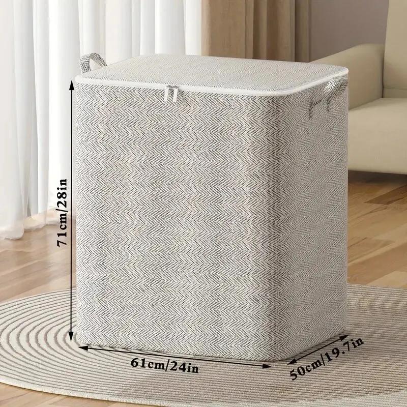 Large Capacity Storage Bag Non-woven Material, Closet Wardrobe Organizer Can Be Used For Quilt Clothing Toys Oraganizers