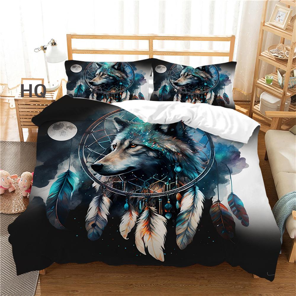 Dream Catcher Wolf Series Bedding Two Or Three-Piece Digital Set