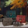 Wood Jewelry Chest With Metal Lock For Jewelry Storage And Rustics Home Decoration Accent