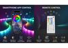 12V RGB Bluetooth 5050 LED Strip Light Set, 44-Key Remote & App Music Sync, Seven-Color Atmosphere Lighting for Bedroom