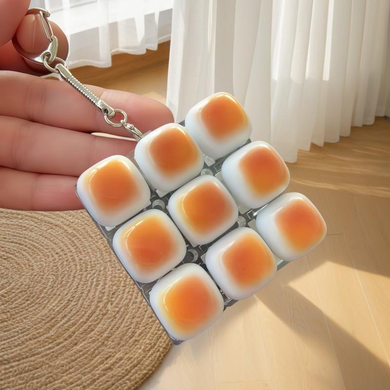 Relaxing Caramel Bread Design Fidget Keychain Diy Keyboard Keycap Finger Keyboard Cap Relief Stress Pass The Time Clicker Adult
