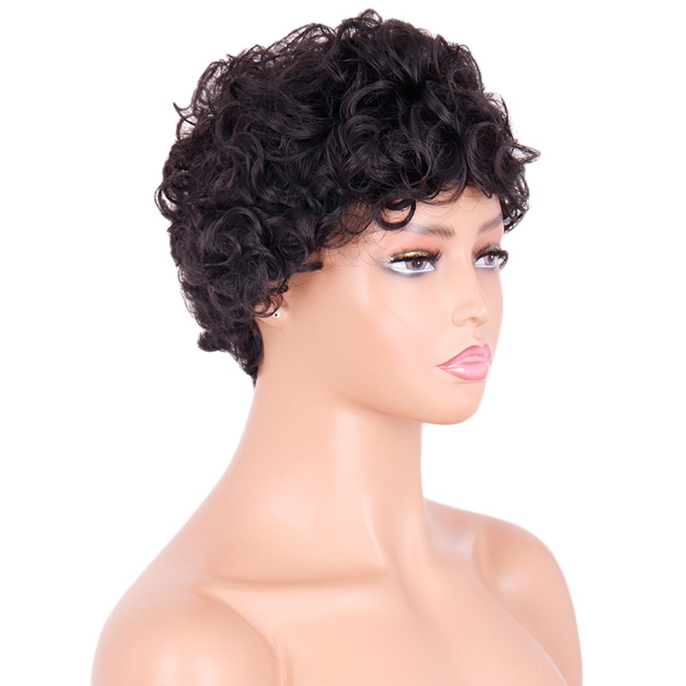 LISI HAIR Women Short Wigs Black Brown Red Wine Color Synthetic Heat Resistant Fiber Wigs for Women Daily Wear