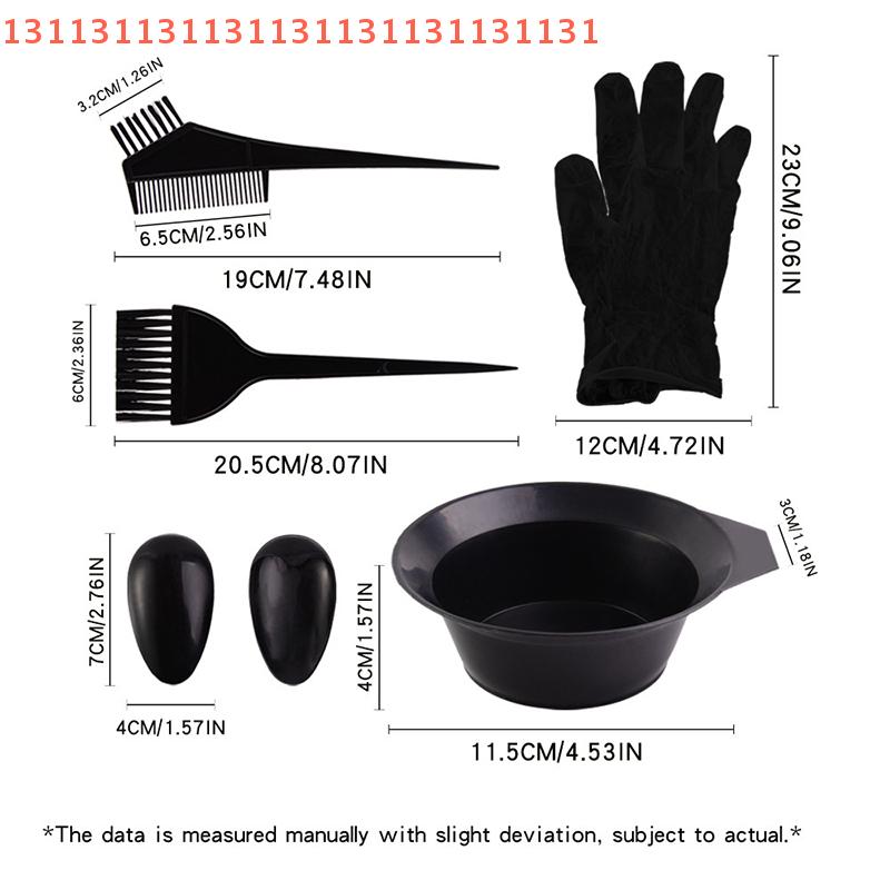 5/7/9 szt. Zestawy do koloryzacji włosów w salonie domowym, grzebień do farbowania włosów, miska do włosów, pędzel do koloryzacji, krem, klipsy do uszu, peleryna, narzędzie do stylizacji włosów