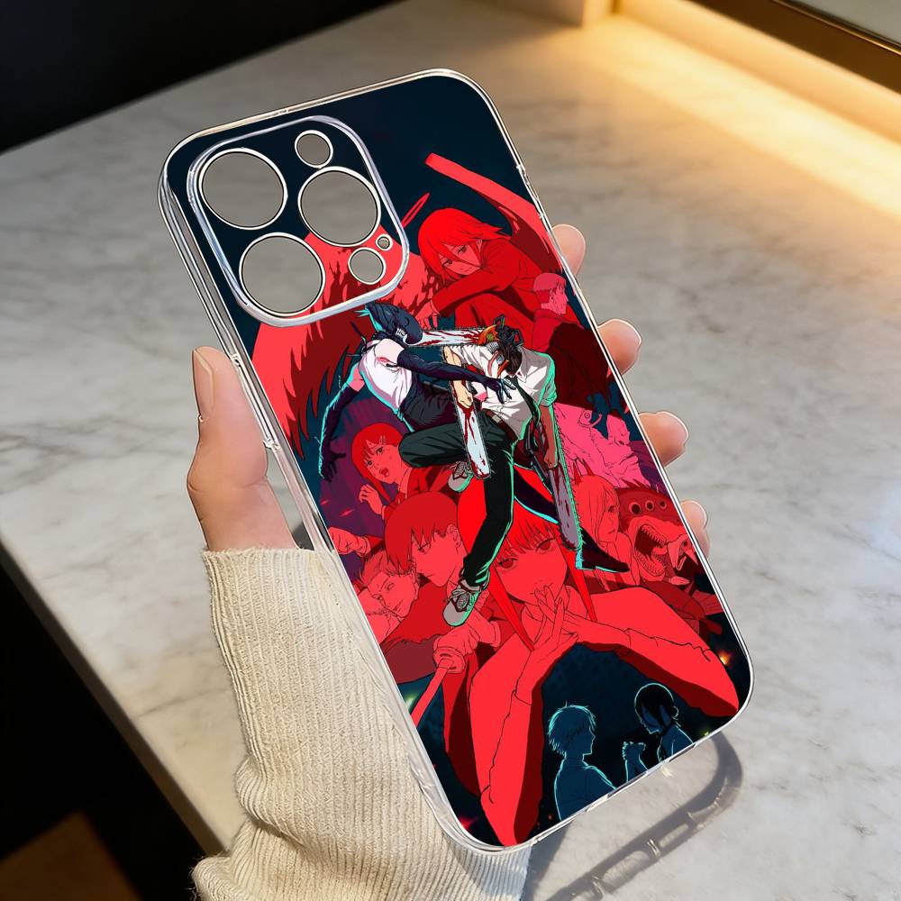 

R-Reze C-Chainsaw Man ARC Phone Case For iPhone 17 16 15 14 13 12 11 Mini Pro Max Plus Transparent Cover iPhone17promax