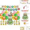Pikmin-4 Birthday Party Set Colorful Balloons Paper Banner Cake Topper And Invitations!