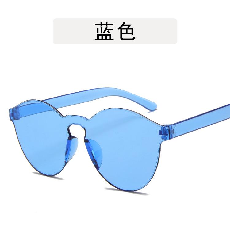 Candy Color Stylish Female Sunglasses European American Style Oval Shape Women Sun glasses Model Show Sunglasses for Women