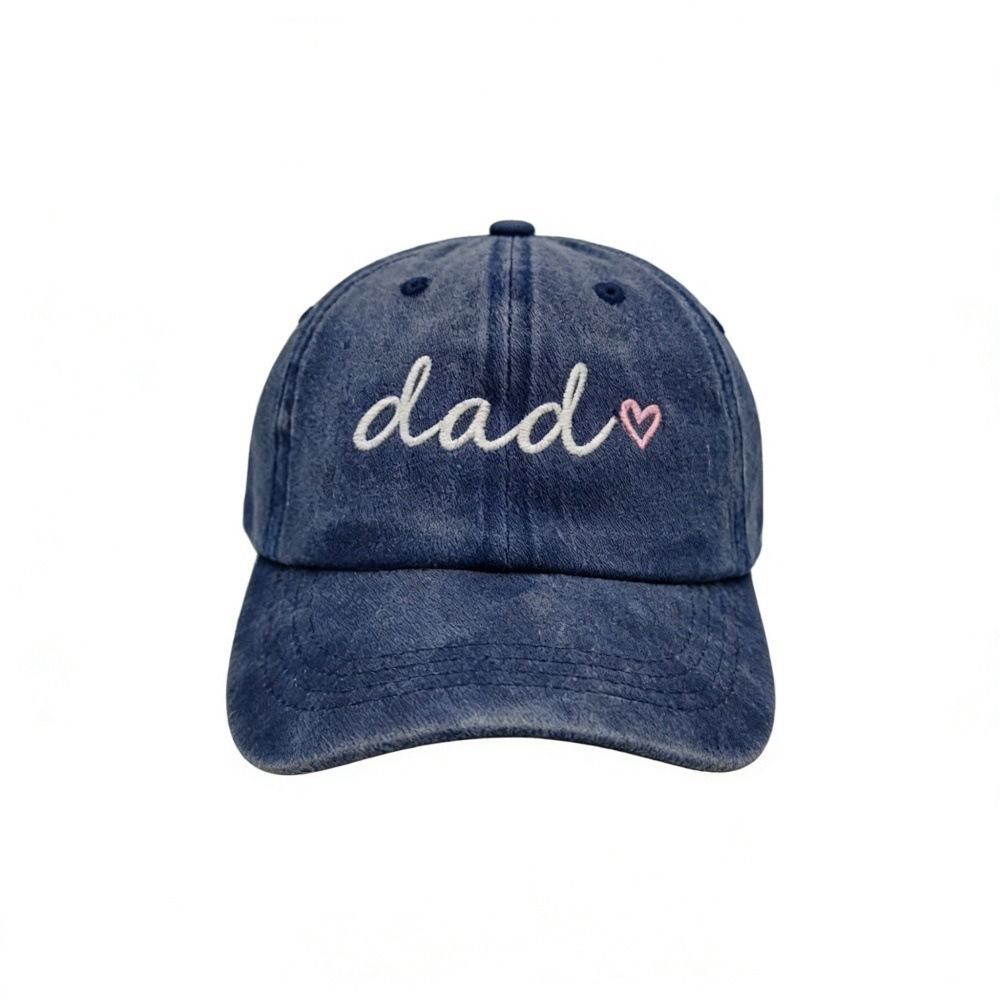 Washed Cotton Dad Mama Mini Love Caps Vintage Adjustable Embroidery Baseball Cap Breathable Parent-Unisex Baseball Hats Gifts
