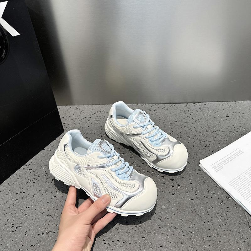 European Products Popular Thick-soled Ugly Cute Shoes Women's 2025 New Versatile Small Man Height Increase Casual Sports Shoes Trendy Shoes Fashion