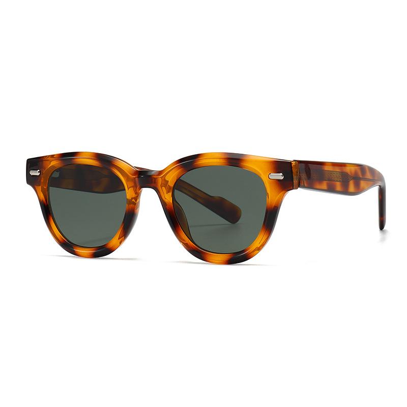 European and American Cat Eye New Oval Sunglasses Personalized Vintage Fashion Sun Glasses for Men and Women Trendy Polarized