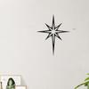 Modern Black Wrought Iron North Star Wall Art, Minimalist Metal Sculpture for Living Room Bedroom Decor, Durable Nordic Home Hanging Decoration