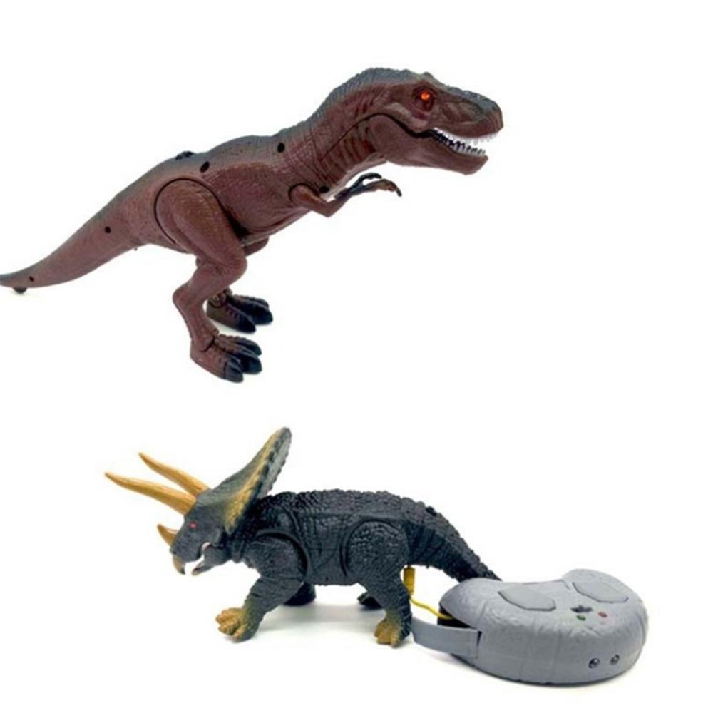 Triceratops Dinosaur Toy Model Lighting/Sounding/Walking Boy Kid Dinosaur World Kids Animal Toys Gift with Remote Control