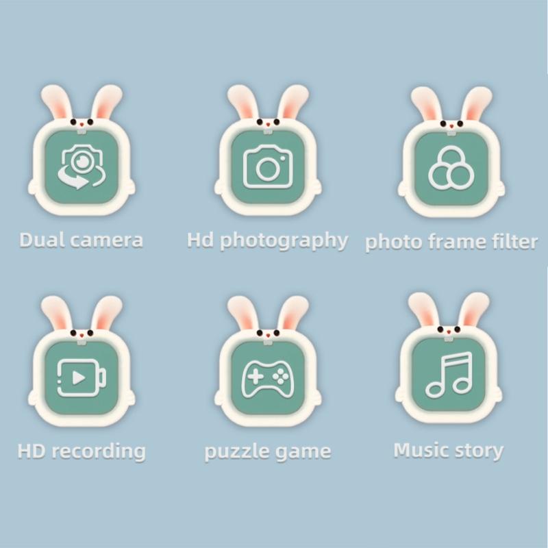 Childrens Digital Camera 5MP High Resolution Lightweight Ergonomic Grip Creative Photo Effects Suitable For Toddlers