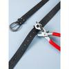 1Pc Multifunction Belt Punch Tool, Hole Punch Tool 8.5" Heavy Duty 6 Size Revolving Leather Belt Hand Hole Puncher