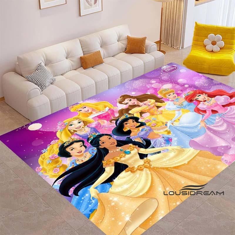 This Disney pink princess-themed rug is suitable for girls' bedrooms, bedside tables, living rooms, sofas, floor mats, children'