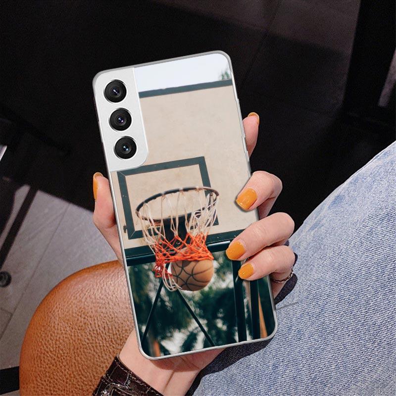 Basketball Basket Sports Phone Case For Samsung Galaxy S24 S25 Edge S26 Ultra S23 S22 S21 Plus S20 FE + Personalized Print Cover