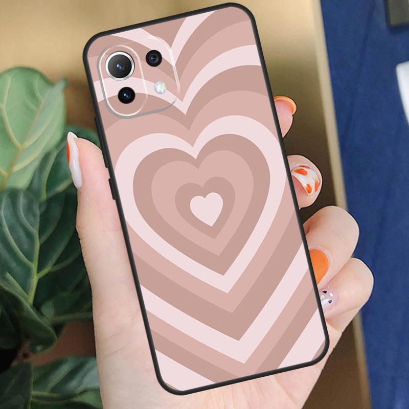 Sage Green Coffee Love Heart Latte Case For Xiaomi 17 Pro Max 14 15 Ultra 13T 14T 15T Pro POCO F8 F7 F5 F6 X5 X6 X7 Pro Coque