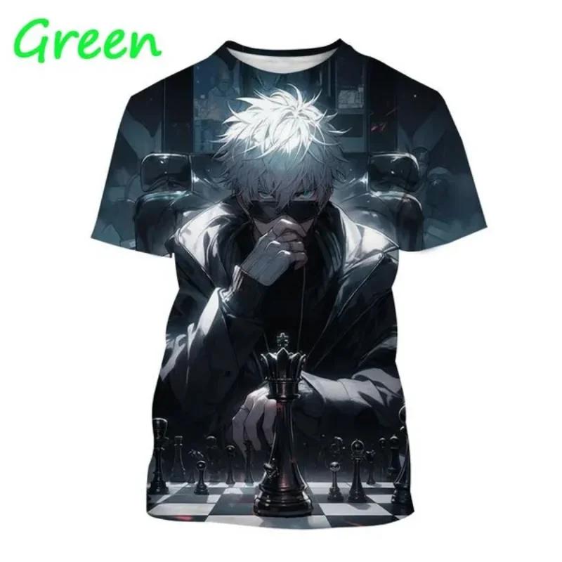 Camiseta con estampado 3D de Gojo Satoru e Itadoru Yuji para hombre,ropa de moda con gráfico de Jujutsu Kaiju,