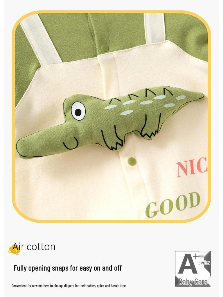 Exclusive Long Sleeve Baby Romper – Pure Cotton Infant Crawling Suit for Spring and Autumn