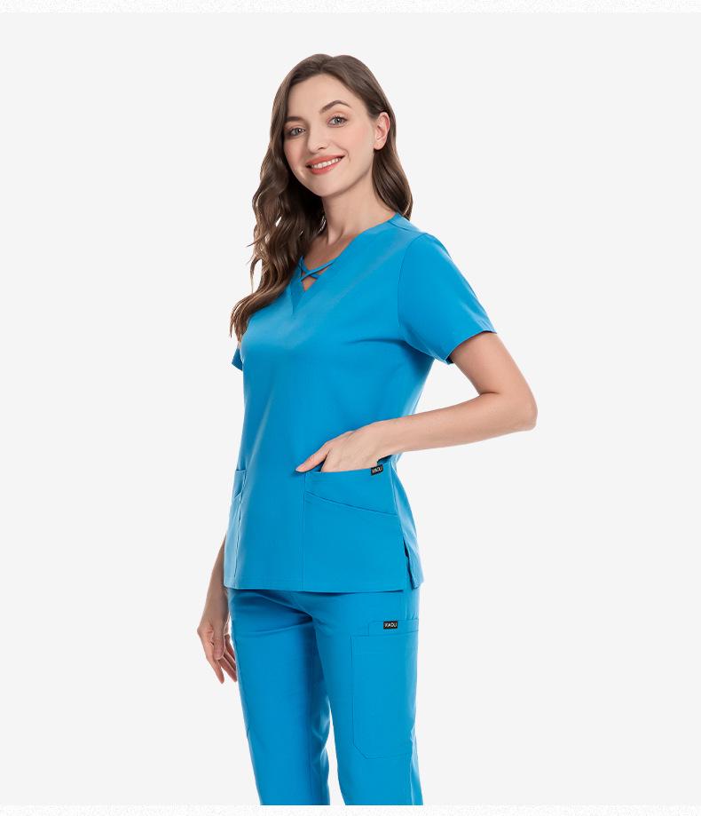 Doctor's Handwashing Suit: High-End Elastic Nurse Uniform with Embroidered Logo for Operating Rooms & Beauty Salons