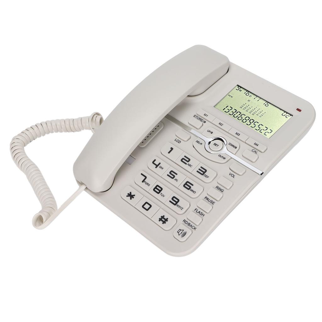 KXT2028CID Desktop Corded Telephone 4 Groups of Fast Dialing Functions Corded Landline Phone for Office Hotel