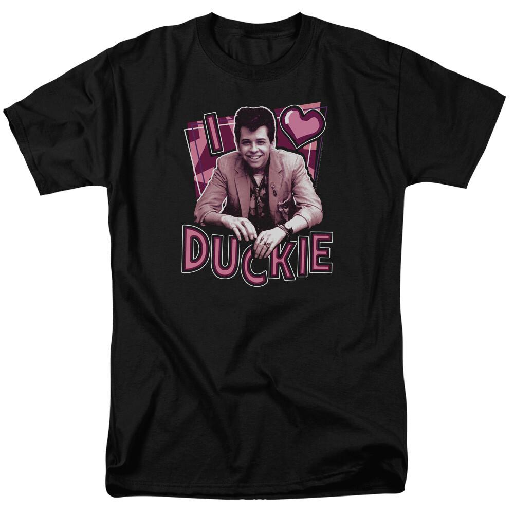 

26 Pretty in Pink I Heart Duckie T Shirt Mens Licensed 80s Movie Tee Dale Black Unisex T-Shirt XXL