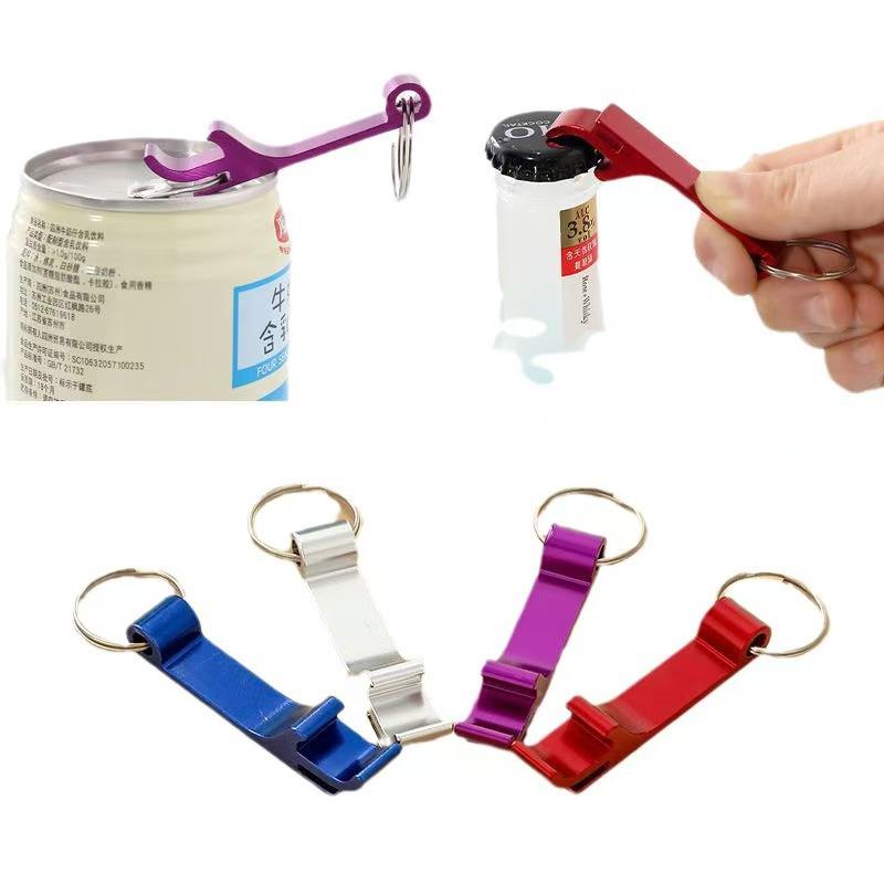 Creative Aluminum Alloy Keychain Bottle Opener with Logo Print – Ideal Advertising Gift