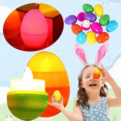 Huevos de Pascua Luminosos Decoración de Pascua Escenario de Huevo Luminoso Huevo de Pascua Plástico Gacha