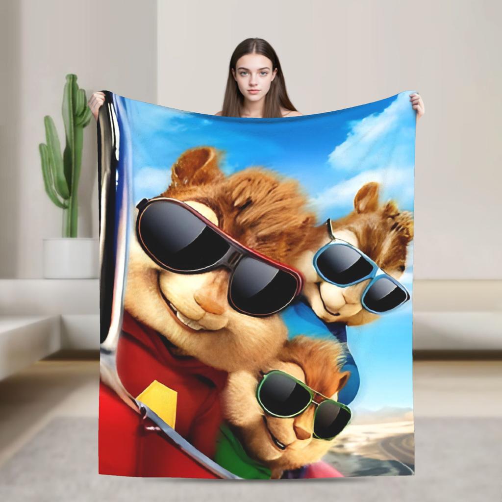 Alvin and the Chipmunks Blanket Multi-size Cozy and Lightweight  Throw Blankets for Couch Sofa and Bed