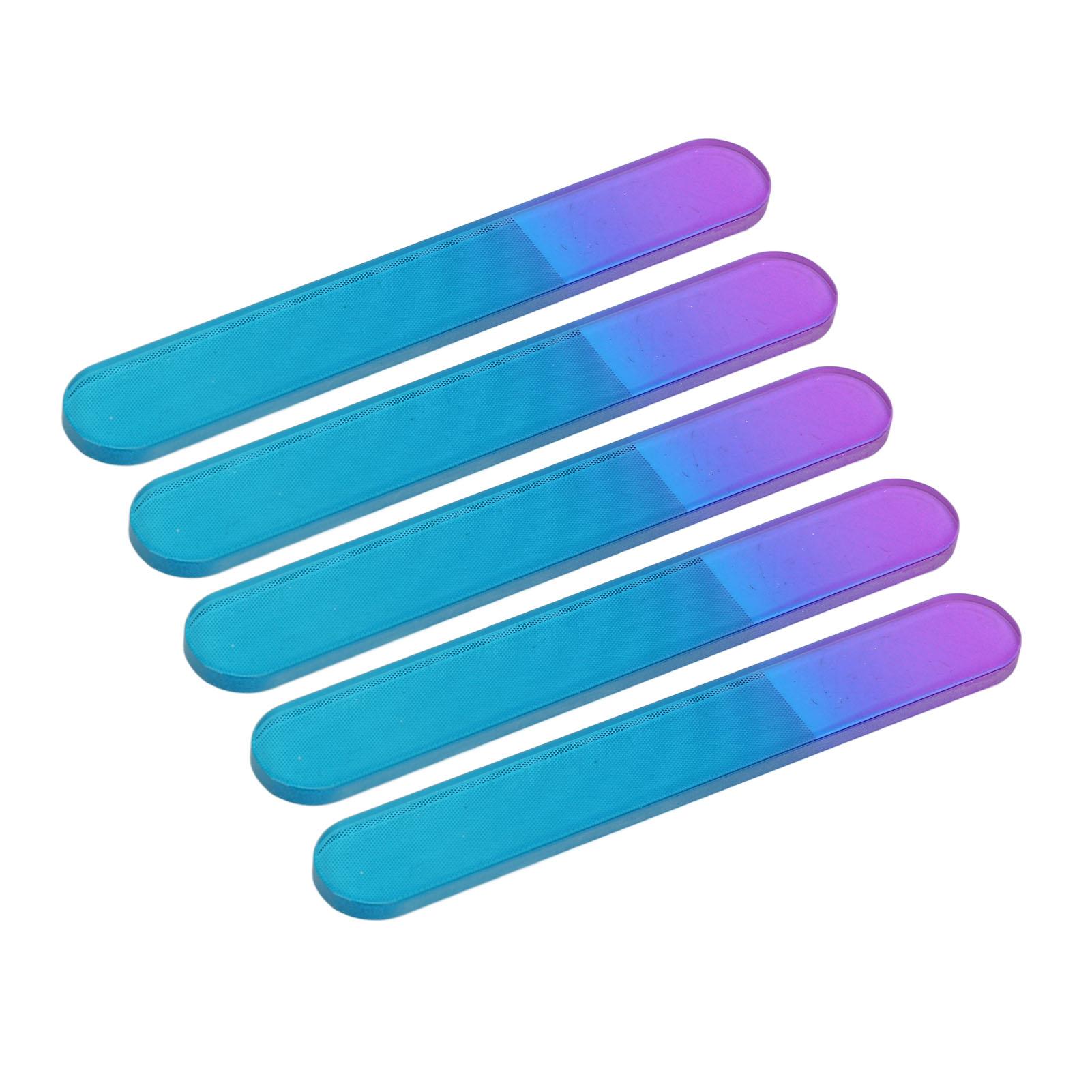 

5 шт. стеклянных пилочек для ногтей, двусторонние, для физической полировки, безопасные, простые, стеклянные пилочки для ногтей с чехлами